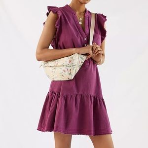 Anthropologie Plus Pilcro Flounced Tunic 100% Cotton Tiered Sleeveless Dress 1X